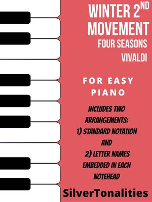 cover image of Winter 2nd Movement Four Seasons Easy Piano Sheet Music Combo